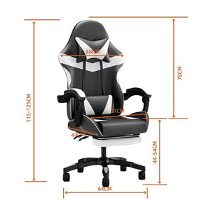 Gaming Chair <b>Office</b> Chair Reclining Chair With Sponge Filling 145 Degree Tilt Support Massage Function For <b>Computer</b> Use - Product Image 3
