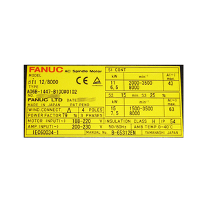 A06B-1447-B100 A06B-1448-B110 B103มอเตอร์แท้จากญี่ปุ่นอะไหล่ Fanuc - Product Image 1