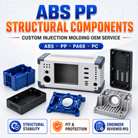 Composants structurels en ABS et PP, fabricant de moulage par injection plastique sur mesure, production industrielle OEM, certifié ISO9001 et RoHS