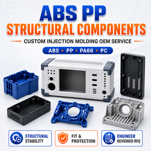 Componentes Estructurales de ABS y PP, Fabricante de Moldeo por Inyección de Plástico Personalizado, Producción Industrial OEM, Certificación ISO9001 y RoHS - Product Image 1