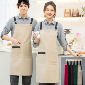 Custom Logo Kitchen Barista Chef Uniform <b>Work</b> <b>Apron</b> for Bar Cafes Shop Grill Restaurant Canvas <b>Aprons</b> - Product Image 4