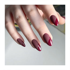 Colore professionale ovale unghie finte Art punte per unghie tre colori coleottero viola modello 3D punta all'ingrosso stampa sulle unghie - Product Image 4