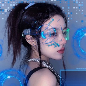 Lunettes LED Cyberpunk Lumineuses 2 pièces Vente Chaude pour Halloween Noël Fête Cosplay Événements à Thème Festival - Product Image 1