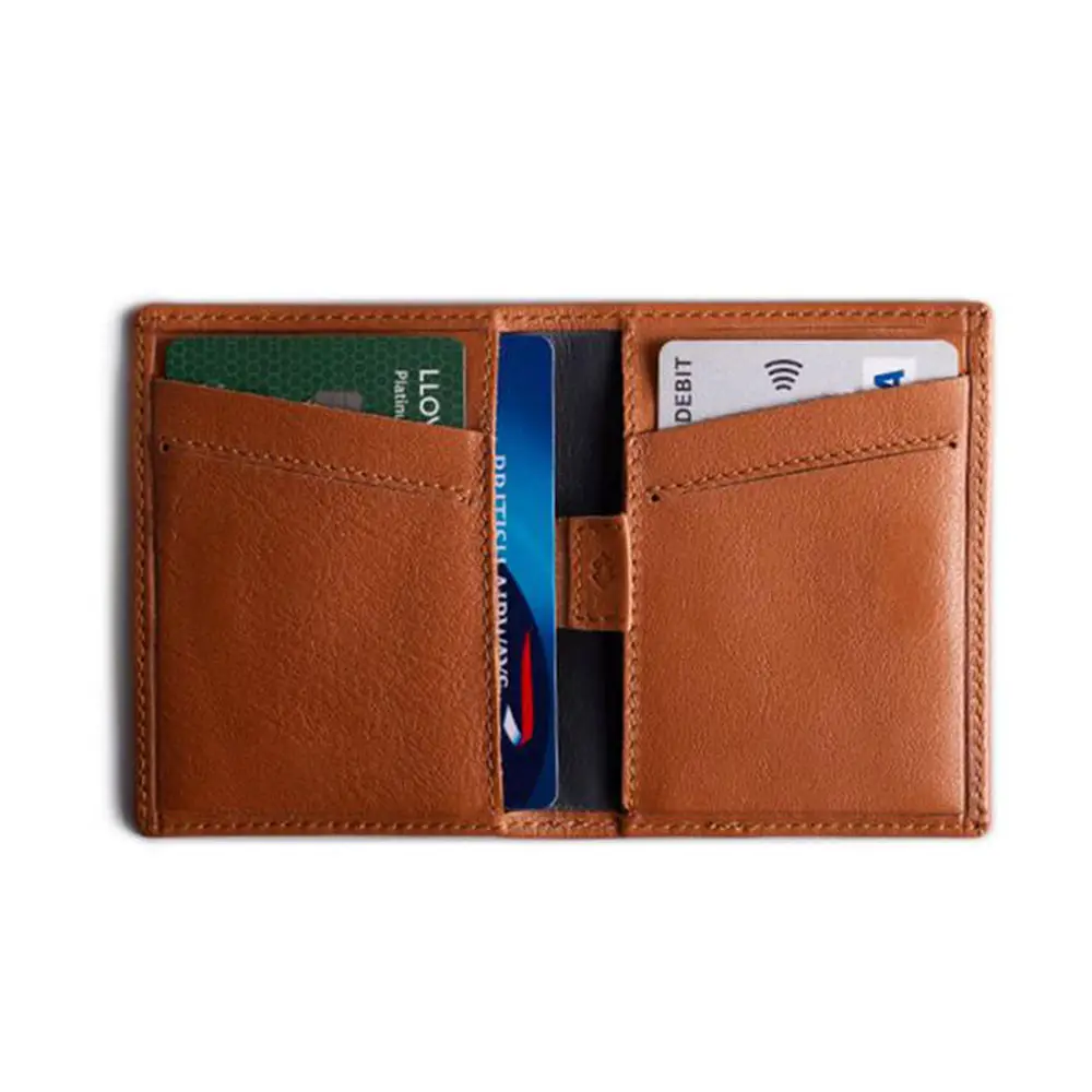 Rfid leather card holder wallet with coin pocket bifold slim wallet