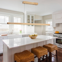 Lámparas Colgantes de Cocina de Madera de Haya, Altura Ajustable, para Isla de Cocina y Sala de Estar, 120 cm, Iluminación LED Personalizada para Bar