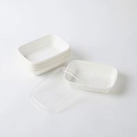 Assiette jetable biodégradable en bagasse de canne à sucre pour emballage alimentaire, ronde blanche 9''/10''/12''
