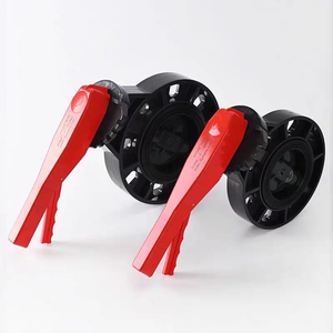 Valvola a Farfalla in Plastica PVC UPVC CPVC <span class=keywords><strong>2</strong></span>\" <span class=keywords><strong>3</strong></span>\" 4\" con Maniglia e Ingranaggio per Acqua e Prodotti Chimici - Product Image 1