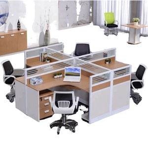 Customize Office Partition Extrusions Aluminum Profiles Office Furniture Cubicle Workstation <b>Desk</b> 8 Person Workstations - Product Image 2