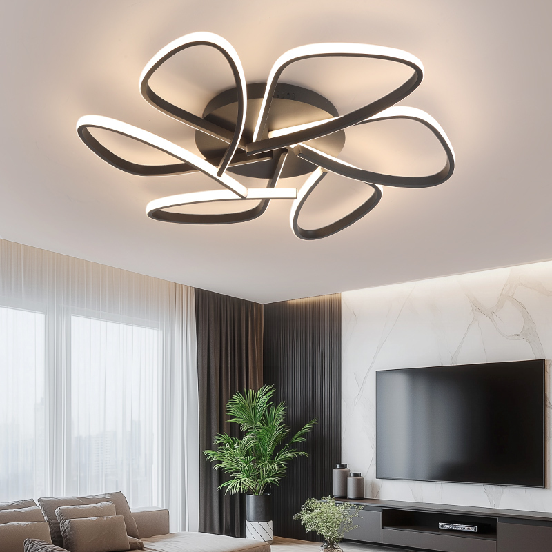 Indoor Modern Decorative LED Ceiling Lamp Remote Control for Living Room Bedroom Balcony Dimmable Surface Mounted Ceiling Light
