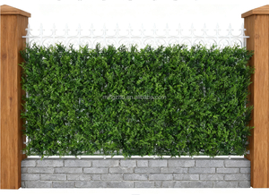 Panel de Pared de Ciprés PE, Panel de Césped Artificial para Jardín Vertical, Panel de Setos Artificiales para Exteriores, Cercado para Jardín - Product Image 3
