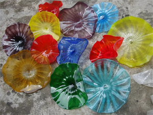 Hot bán 100% handmade Glass tấm Tường Đèn ánh sáng Murano Flower Shaped Glass tấm - Product Image 4