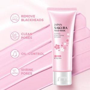Crème nettoyante éclaircissante pour le visage LAIKOU Sakura, soin de la peau, nettoyage en profondeur, 75g - Product Image 2
