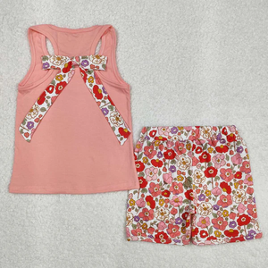 Set di vestiti all'ingrosso per bambine e bambine senza maniche canotte con volant Shorts primavera estate abbigliamento per bambini - Product Image 6