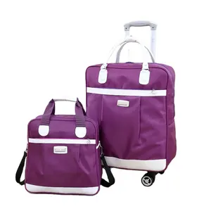 दो-टुकड़ा पहियों 2021 पुरुषों और महिलाओं के बड़े-क्षमता के साथ ट्राली सामान यात्रा बैग बड़ी क्षमता तह ट्राली बैग