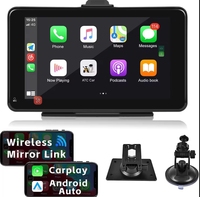 7 pouces sans fil Carplay SUNWAYI P703 moniteur Portable GPS FM AUX BT jouer de la musique en ligne Navigation 4K HD moniteur de voiture