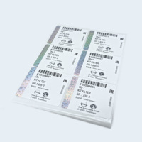 Étiquettes autocollantes holographiques scellées, pièces, autocollants personnalisés, pour emballage, partielle, Code QR