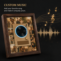 Cadre photo personnalisé avec message gravé et design lumineux pour cadeaux de mariage, d'anniversaire et de fêtes