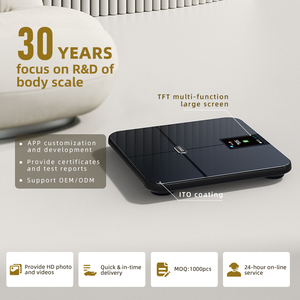 Báscula de baño digital con pantalla TFT grande, balanza de peso corporal pequeña con pantalla colorida, para fitness, con wifi - Product Image 2
