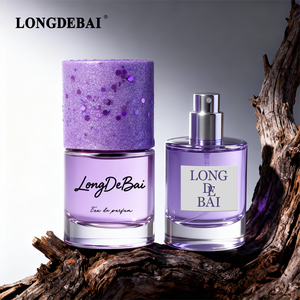 Botella de Perfume de Vidrio Transparente Mate de Lujo Personalizada, Ecológica, de 30ml, 50ml, 100ml, con Tapa de Piedra de Jade Púrpura, a Prueba de Fugas - Product Image 6