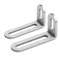 Supports en L fendus personnalisés Joint métallique réglable Support d'angle à angle droit Support en forme de L pour la fixation de meubles en bois