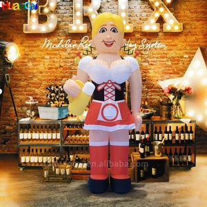 Mejor venta inflable camarera niña muñeca inflable precio promocional publicidad personalizada inflable entrega rápida para restaurante - Product Image 2