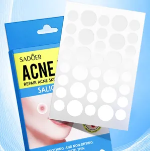 SADOER Remendo invisível para reparação de acne, adesivo hidráulico para remoção de espinhas e cicatrização com ácido salicílico