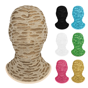 Wholesale Cosplay Party No Hole Halloween <b>Distressed</b> <b>Balaclava</b> Hollow-out Full Face Ski Mask Spandex/Polyester Common Unisex - Product Image 1