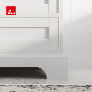 Allandcabinet Tùy Chỉnh Phong Cách Hiện Đại Miễn Phí Đứng Rắn Gỗ Phòng Tắm Vanity Đôi Chậu Gương Thép Hiện Đại Thiết Kế - Product Image 6