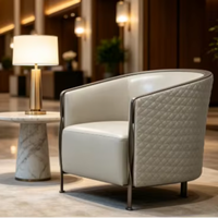 Fauteuil d'appoint de luxe pour hall d'hôtel, canapé individuel moderne pour projets commerciaux