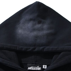 地狱塔美式时尚品牌地狱之星复古水洗仿旧毛圈连帽衫运动裤休闲套装 - Product Image 5