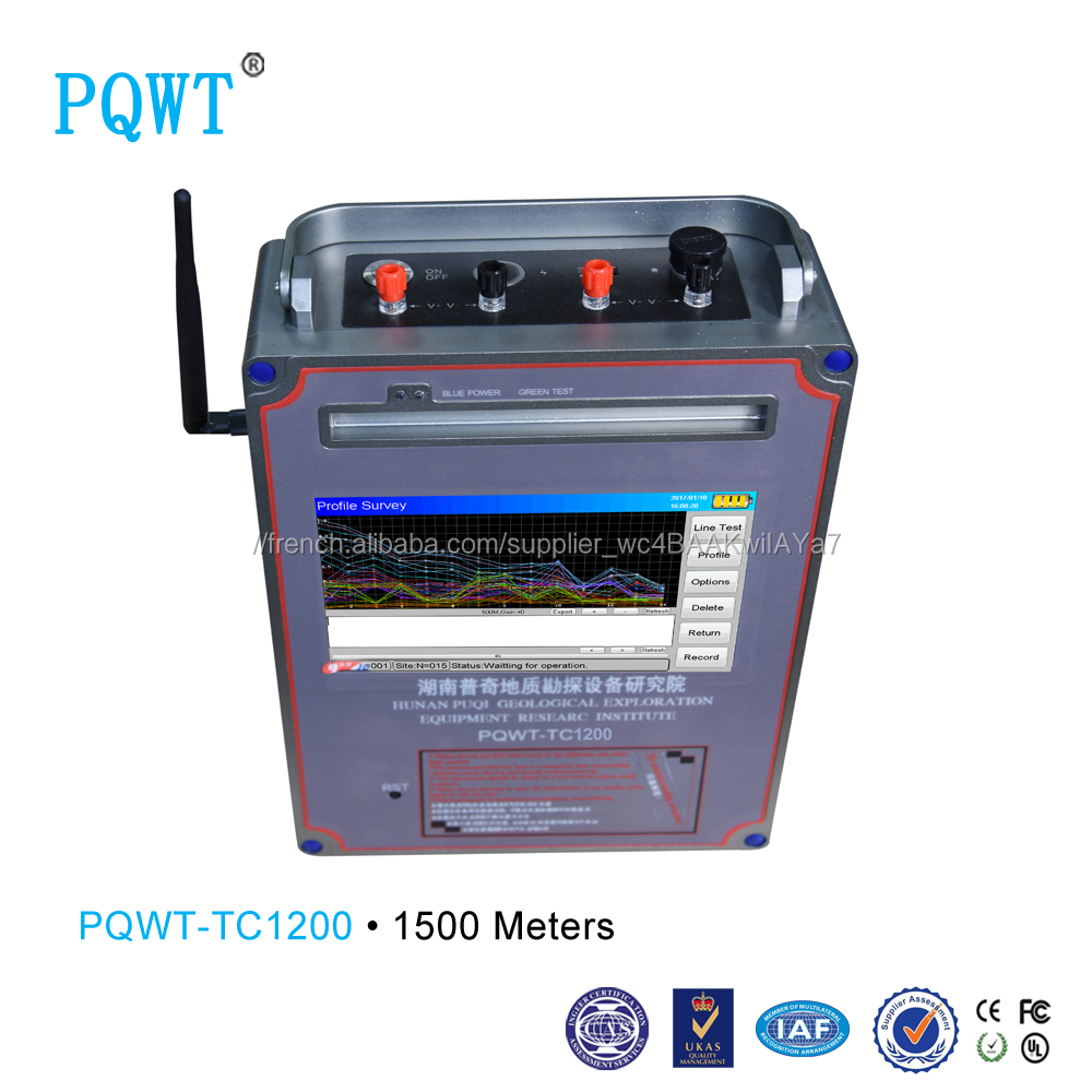 PQWT-TC1200 détecteur d'eau souterrain Localiser un Puits de Potentiel Site