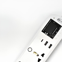 Prise d'extension intelligente Wi-Fi Jiuj avec surveillance de l'énergie, protection VA, multiprise Wi-Fi avec capteur de température NTC JJSVA-QC4LW