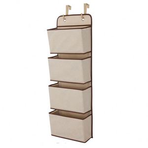 Bolsa de Almacenamiento Colgante Multicapa de Algodón y Cáñamo, Impermeable y Plegable, para Organizar el Armario del Hogar - Product Image 1