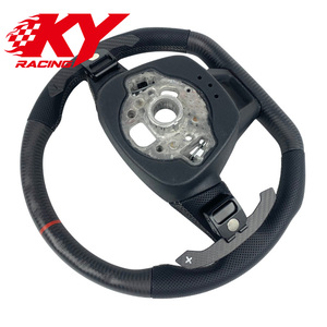 Volante Deportivo Personalizado de Fibra de Carbono Mate con Levas de Cambio para Audi RS3 RS4 S3 S4 S5 A3 A4 A5 A6 A7 A8 Q5 Q7 Q8 - Product Image 3