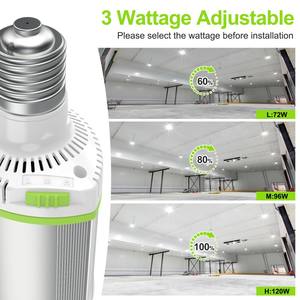 Lámpara LED Horizontal Tipo Maíz NGTlight 120W/100W/80W  80W/60W/48W CCT Ajustable 4.5/5/5.7K E39 100-277VAC 277-480VAC Cubierta de PC - Product Image 3