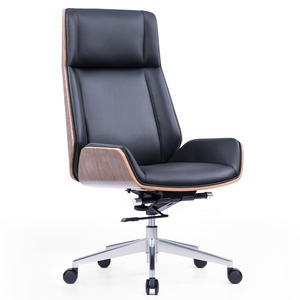 Ensemble de chaises de bureau pivotantes à dossier haut blanc grande taille bureau électrique salle d'attente réception moderne en cuir synthétique PU patron - Product Image 1