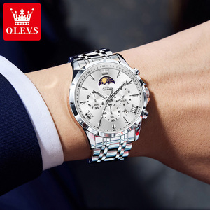 Montre personnalisée 3653 avec logo OEM pour hommes, montre <span class=keywords><strong>à</strong></span> <span class=keywords><strong>quartz</strong></span> de luxe ODM, multifonctionnelle, jours, semaine, horloge, étanche, mouvement <span class=keywords><strong>à</strong></span> <span class=keywords><strong>quartz</strong></span> original - Product Image 2