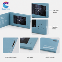Carte de visite vidéo MP4/AVI portable innovante et haut de gamme avec écran LCD de 2,4 pouces, résolution 320x240, idéale pour les mariages