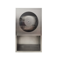 Dispensador de Papel Higiénico Comercial Empotrado en la Pared, de Acero Inoxidable 304, para Rollos Jumbo, con Ventana Visible de Vidrio Templado