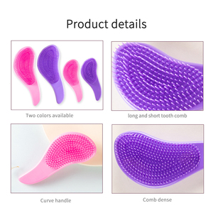 Anti-Static Detangle <strong>Fashion</strong> Comfortable Hair Massage Brush Portable Plastic Pink Salon Hair <strong>Comb</strong> Hot Sale for Women - Product Image 3