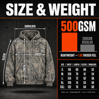 Sweat à capuche zippé camouflage personnalisé pour homme, coupe oversize à épaules tombantes, veste camouflage épaisse pour l'extérieur, OEM