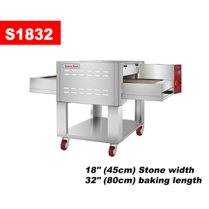 Four à pizza professionnel rotatif à plaque en pierre électrique, idéal pour les <span class=keywords><strong>restaurants</strong></span> italiens authentiques - Product Image 1