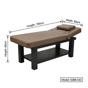 Table de massage multifonctionnelle pas chère, lit de tatouage et de pose de cils marron, tables de soin du visage, tables de massage spa beauté pliantes - Product Image 2