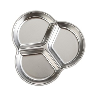 Stainless Steel Condiment Dish Flower Shape 4 Compartment Gold <b>Silver</b> For Party Barbecue <b>Dipping</b> Sauce - Product Image 3