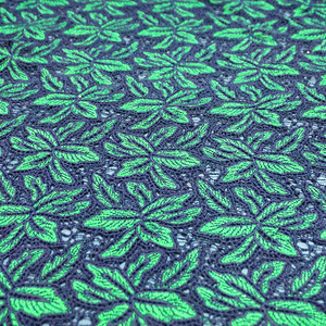 Latest <strong>Cord</strong> Floral Fabric Lace 100% Polyester <strong>Green</strong> Fashion Guipure Dress Lace Fabric - Product Image 3