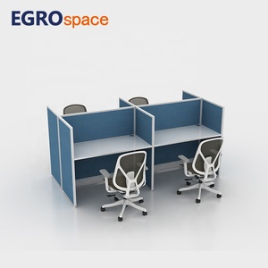 EGROspace 워크 스테이션 파티션 시스템 책상 도매 현대 디자인 4 좌석 가구 사무실 칸막이 - Product Image 1