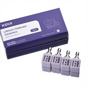 Materiales <span class=keywords><strong>CAD</strong></span>/CAM KEKR A16, Bloques de Cerámica de Disilicato de Litio Dental, Bloque de Vidrio para Implantes con Orificio Ht Lt - Product Image 1