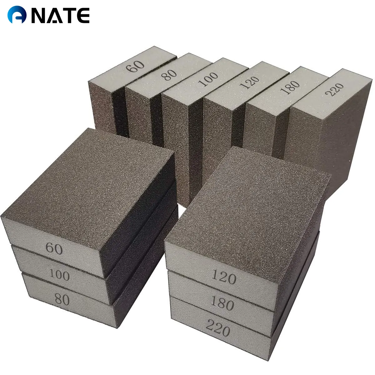 Customized 4-sided Sanding Blocks For Drywall Wooden Furniture Sand Paper Sponge Hand Grinding Blocks