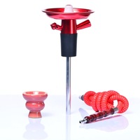 Kit Chicha Portable Mini Bouteille Style Allemand avec Tuyau en Cuir Accessoires de Fumeur de Voyage Plusieurs Couleurs