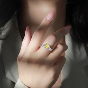 Bague en argent sterling 925 personnalisée, faite à la main, de luxe, avec pierres précieuses colorées, bijoux fins, anneaux de luxe en forme de cœur pour femmes - Product Image 4